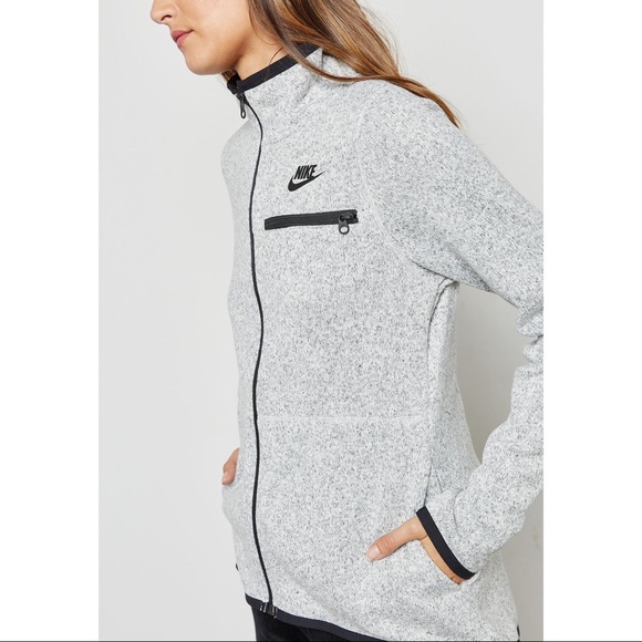 Nike Sweaters - Nike Grey Knit Full Zip Jacket